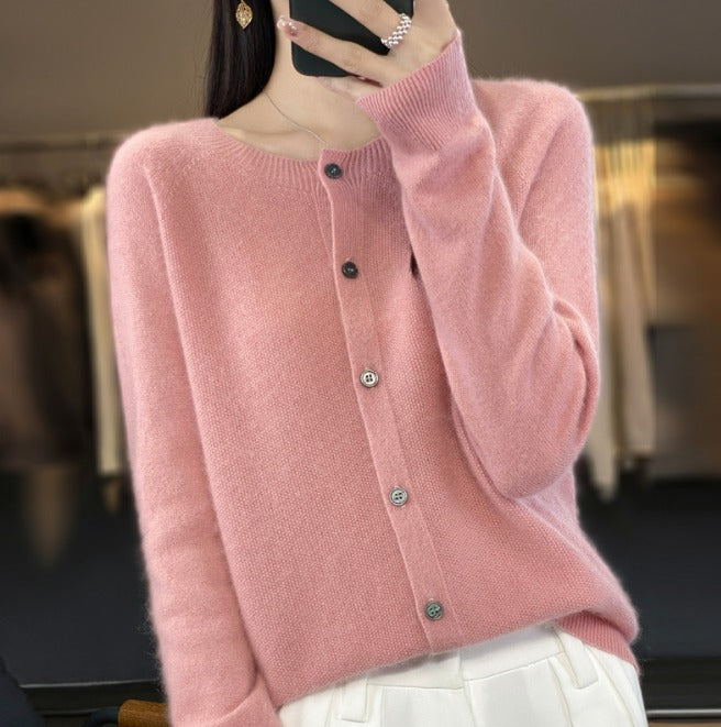 Gilet in lana con chiusura a bottoni ideale per autunno e inverno