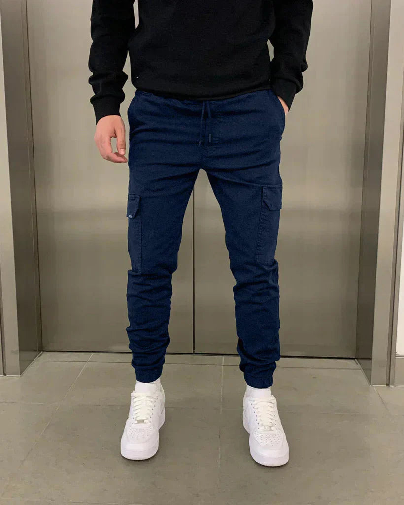 Jogger Cargo da Uomo con Vestibilità Comoda, Vita Elastica e Tasche Funzionali