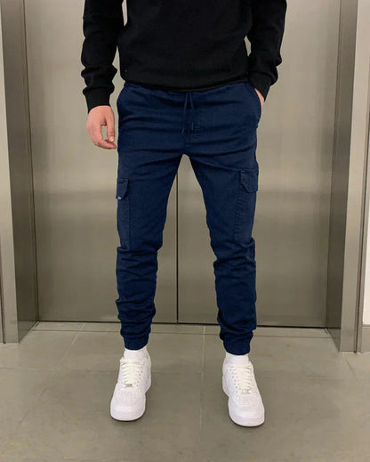 Jogger Cargo da Uomo con Vestibilità Comoda, Vita Elastica e Tasche Funzionali