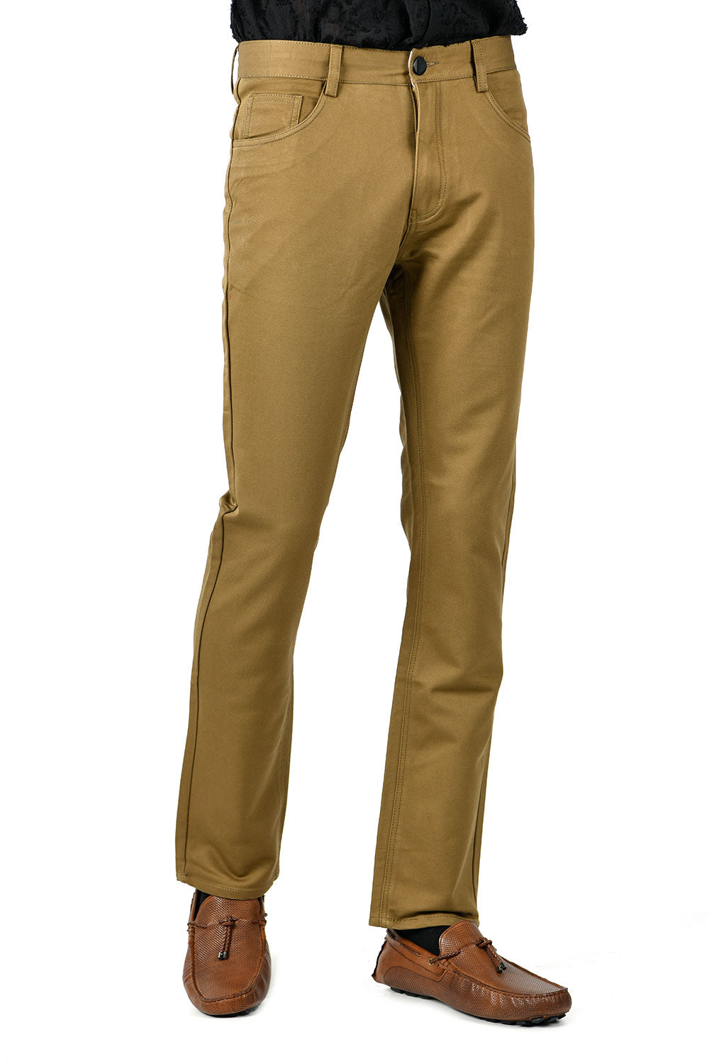 Pantaloni da Uomo Formali con Taglio Dritto e Chiusura Zip e Bottone