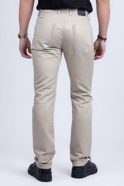 Pantaloni da Uomo Formali con Taglio Dritto e Chiusura Zip e Bottone