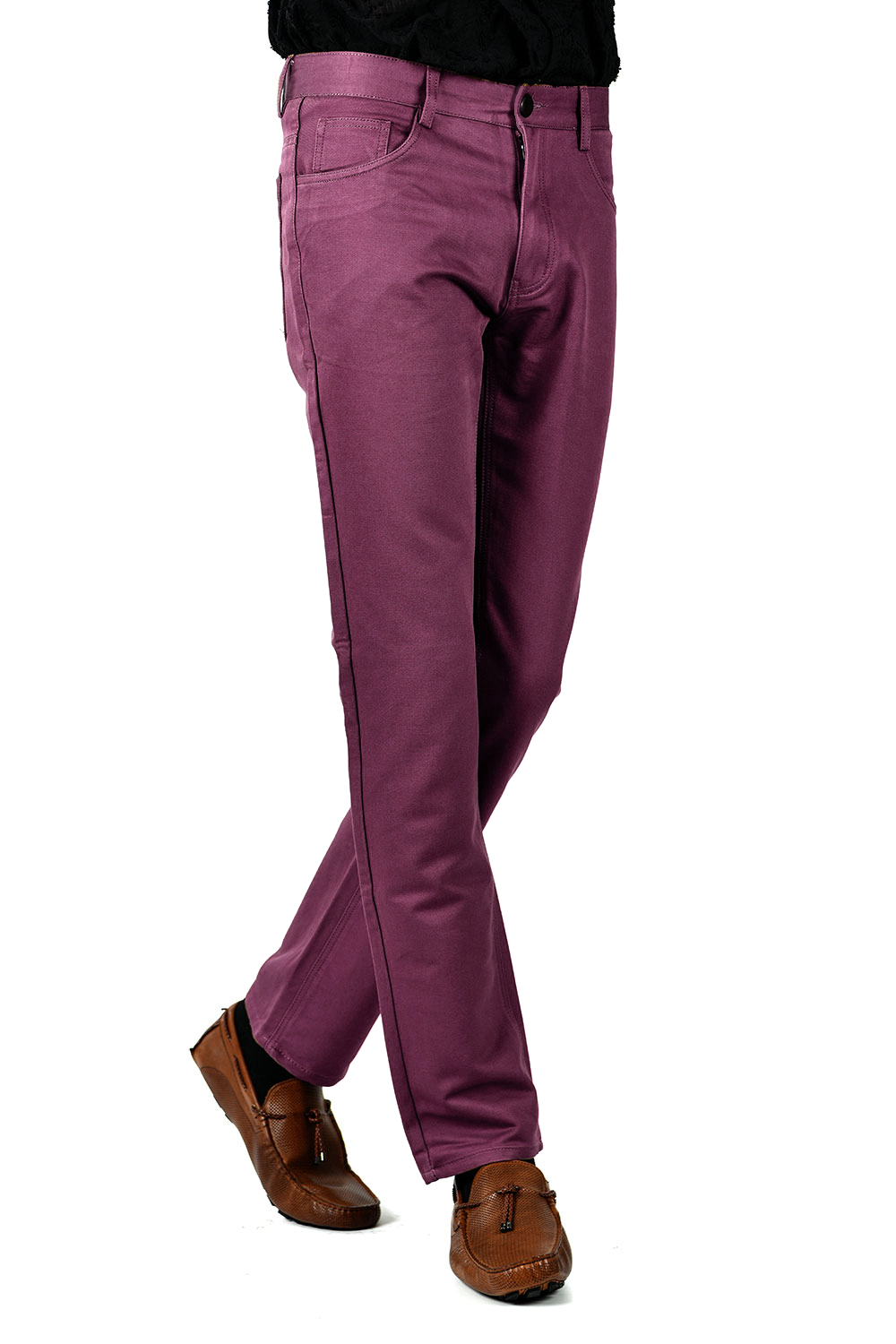 Pantaloni da Uomo Formali con Taglio Dritto e Chiusura Zip e Bottone