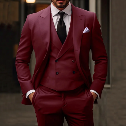 Abito da Uomo Tre Pezzi con Blazer, Gilet e Pantaloni I Ideale per Tutte le Stagioni