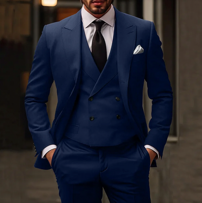 Abito da Uomo Tre Pezzi con Blazer, Gilet e Pantaloni I Ideale per Tutte le Stagioni
