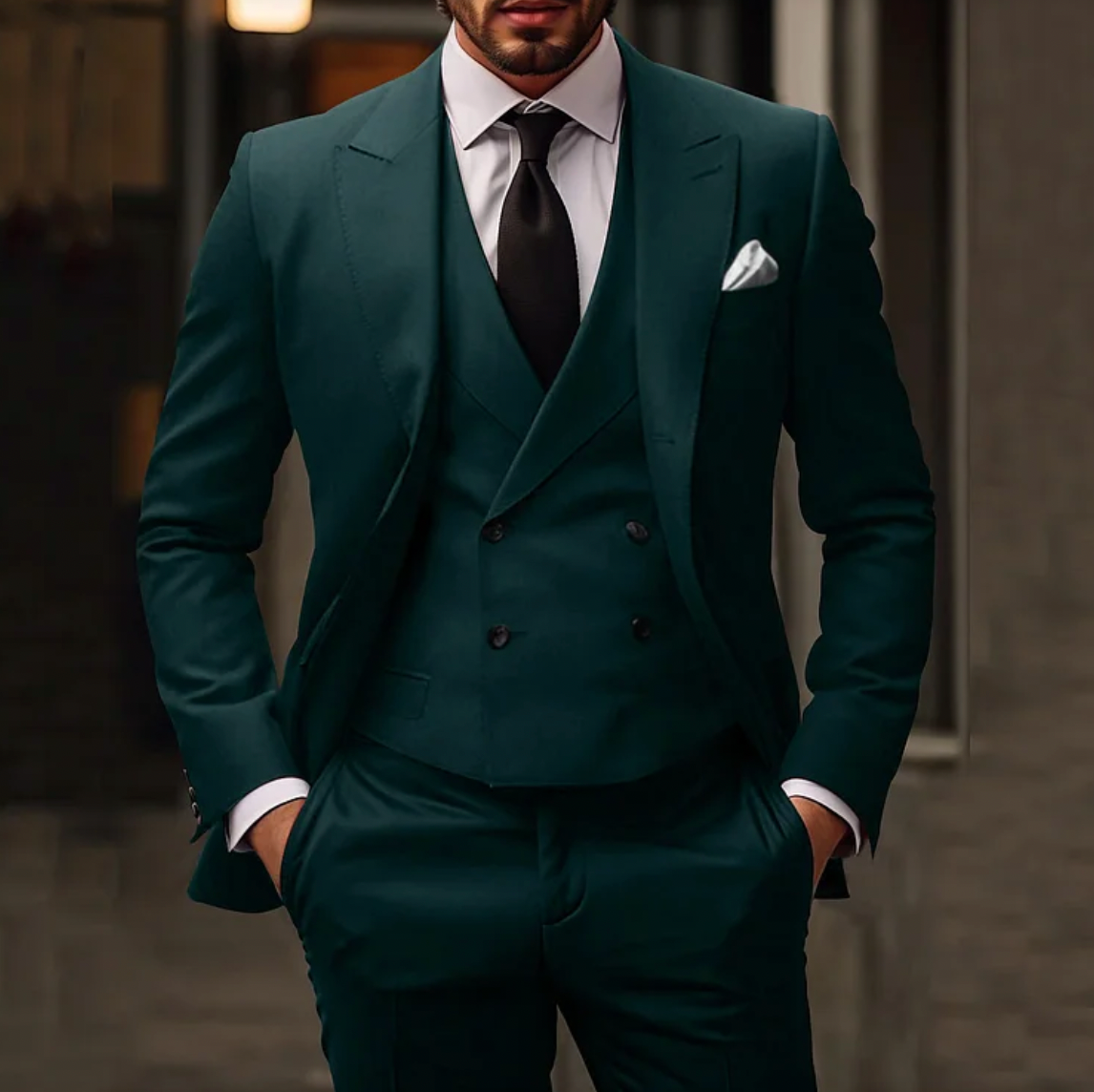 Abito da Uomo Tre Pezzi con Blazer, Gilet e Pantaloni I Ideale per Tutte le Stagioni