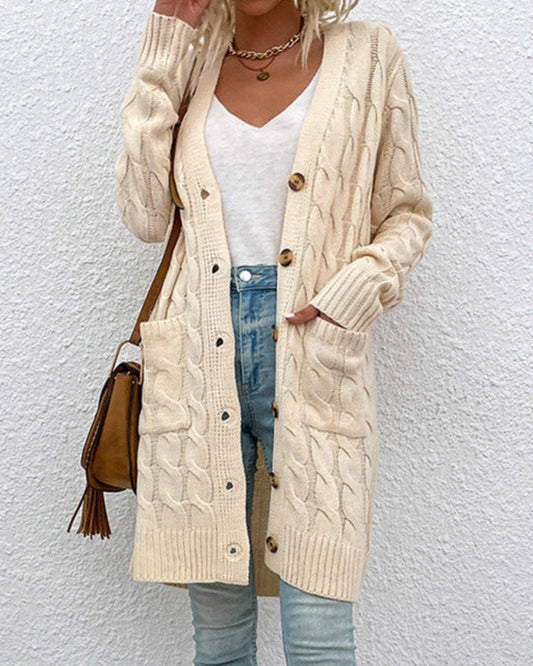 Cardigan da Donna in Maglia con Chiusura a Bottoni