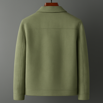 Giacca Primaverile da Uomo Leggera Traspirante Texture Chiusura a Clip