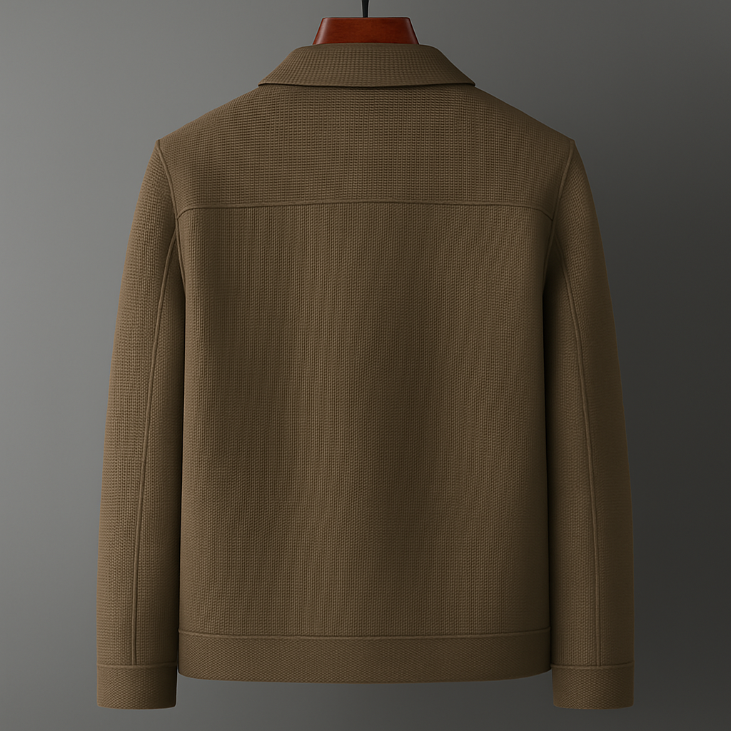 Giacca Primaverile da Uomo Leggera Traspirante Texture Chiusura a Clip