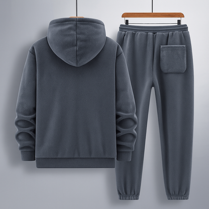 Tuta da Uomo con Cappuccio Sagomato, Vestibilità Jogger ed Elastico ai Polsini