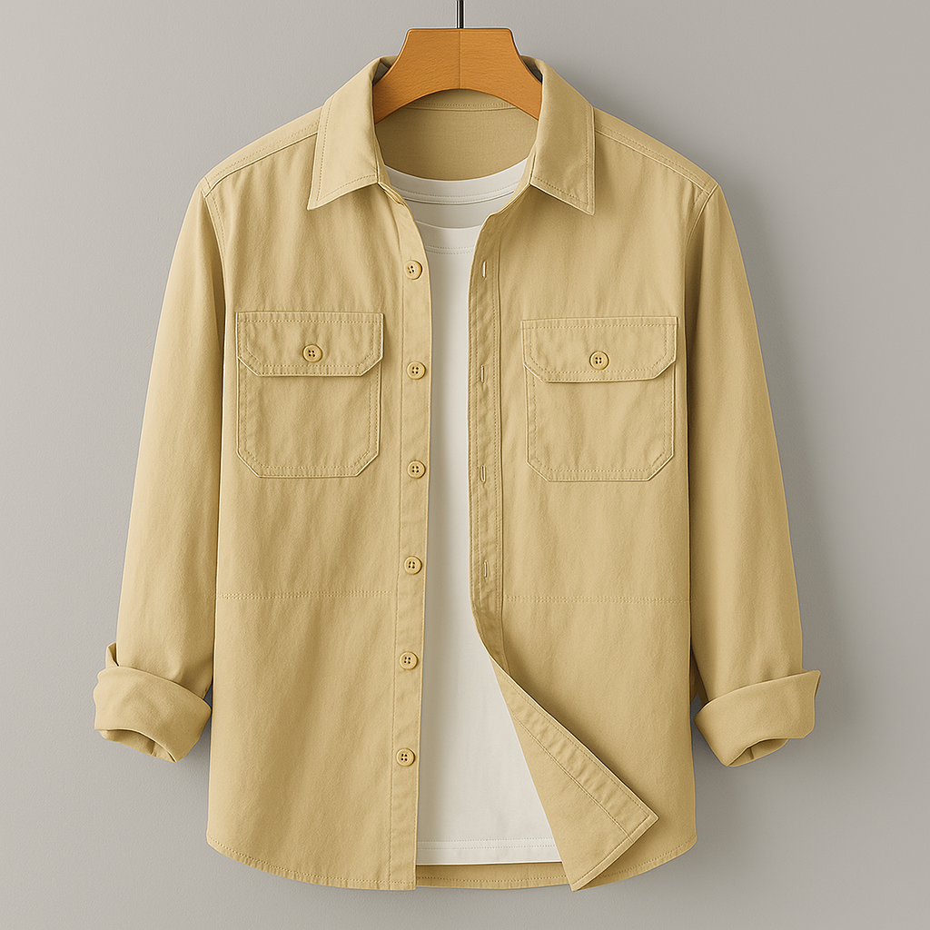 Camicia da Uomo Bottoni Due Tasche Design Leggero