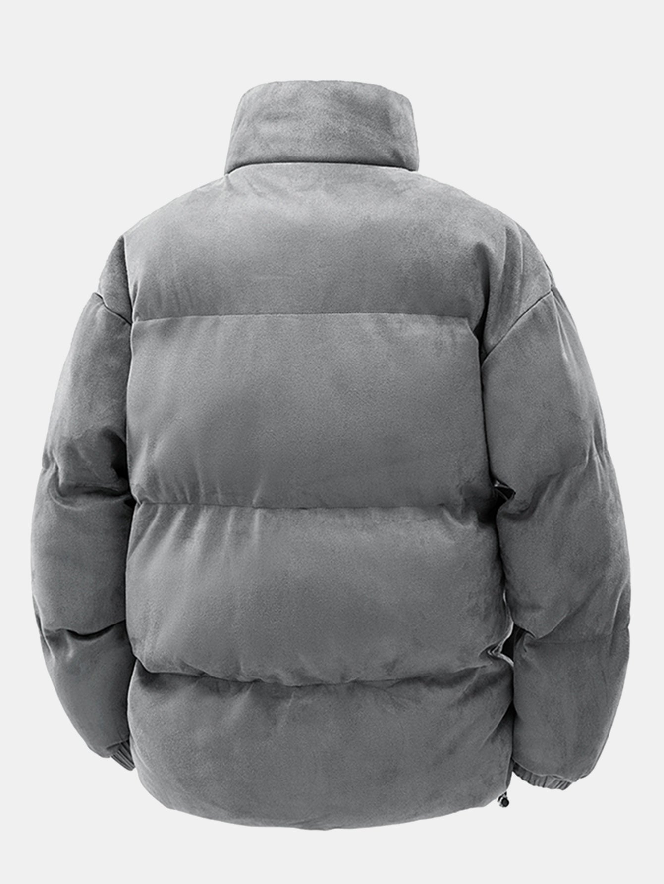 Piumino Invernale da Uomo con Finitura in Camoscio e Collo Alto