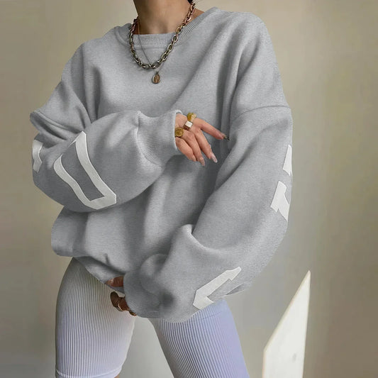 Maglione Oversize da Donna a Maniche Lunghe con Vestibilità Ampia