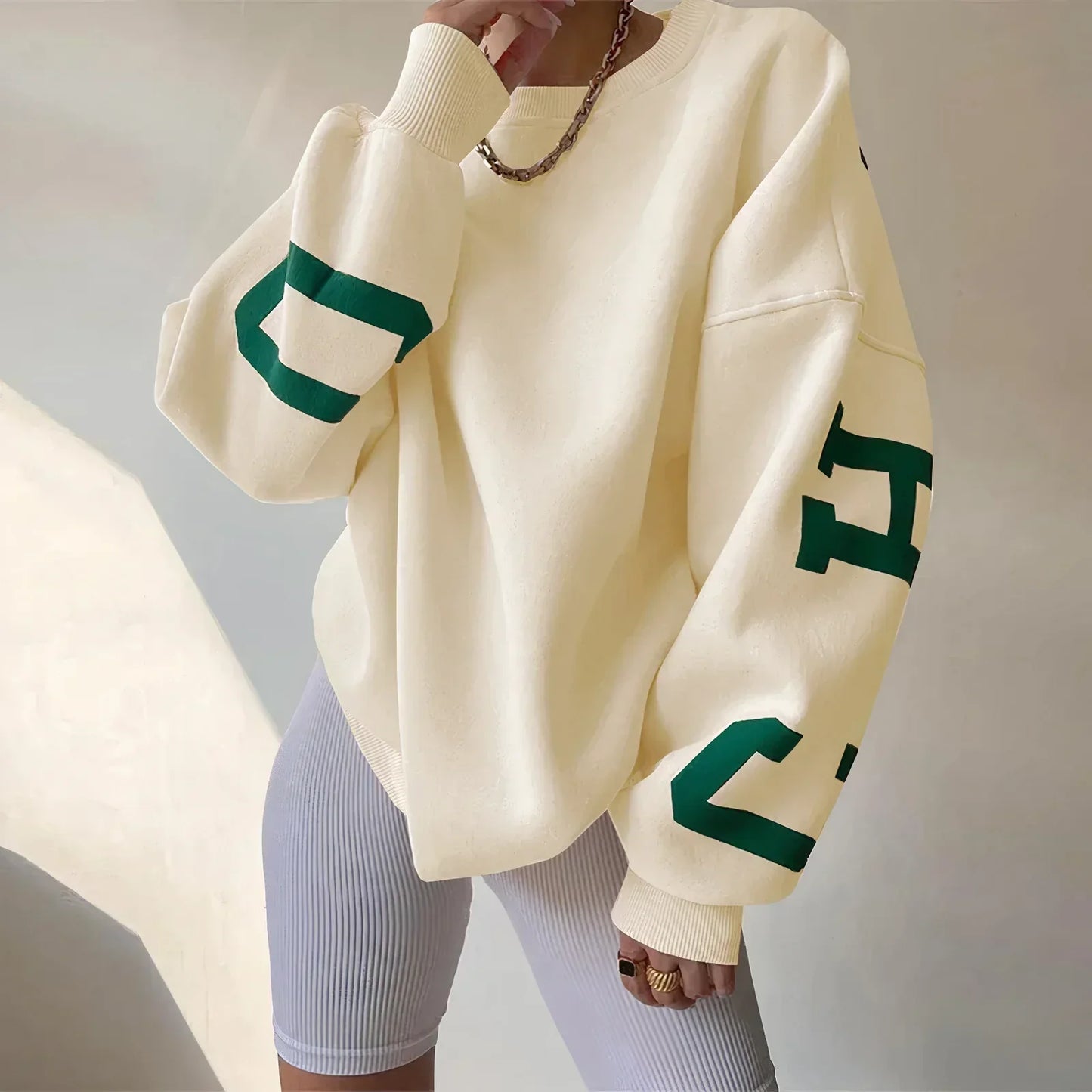 Maglione Oversize da Donna a Maniche Lunghe con Vestibilità Ampia
