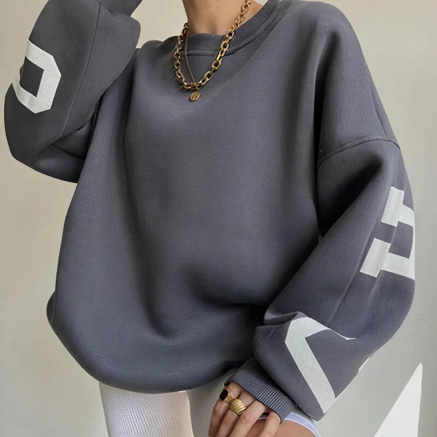 Maglione Oversize da Donna a Maniche Lunghe con Vestibilità Ampia