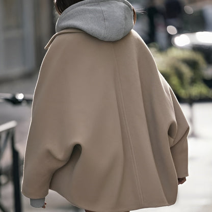 Cappotto Invernale Oversize da Donna con Chiusura a Bottoni e Interno Morbido