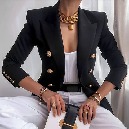 Blazer sartoriale con vestibilità slim e dettagli raffinati I Ideale per primavera e autunno