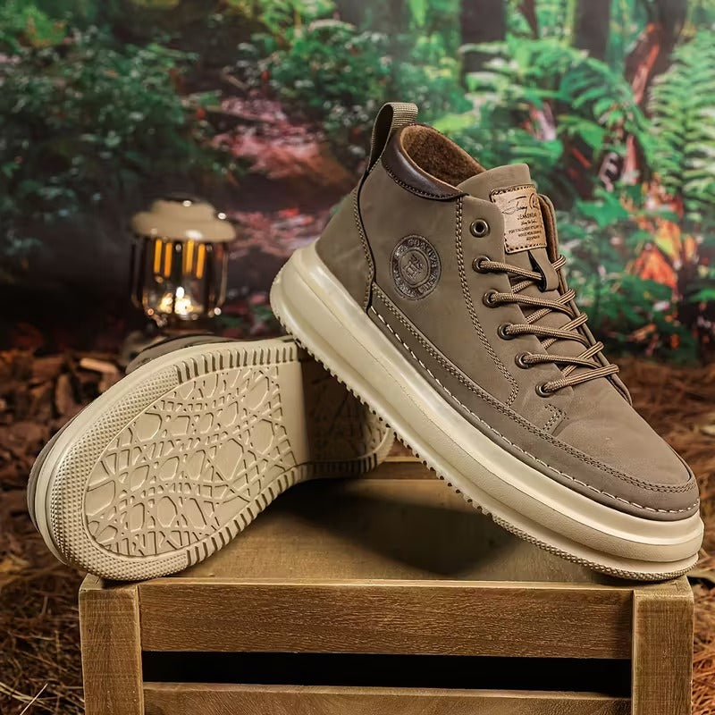 Botas para Hombre con Soporte Ortopédico, Plantilla Ergonómica y Suela Antideslizante