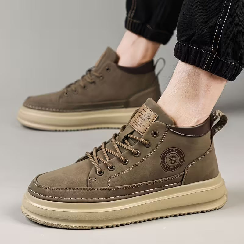 Botas para Hombre con Soporte Ortopédico, Plantilla Ergonómica y Suela Antideslizante