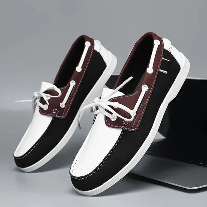 Mocassini da Uomo Tomaia Eco Slip On Cuciture a Contrasto Suola Leggera