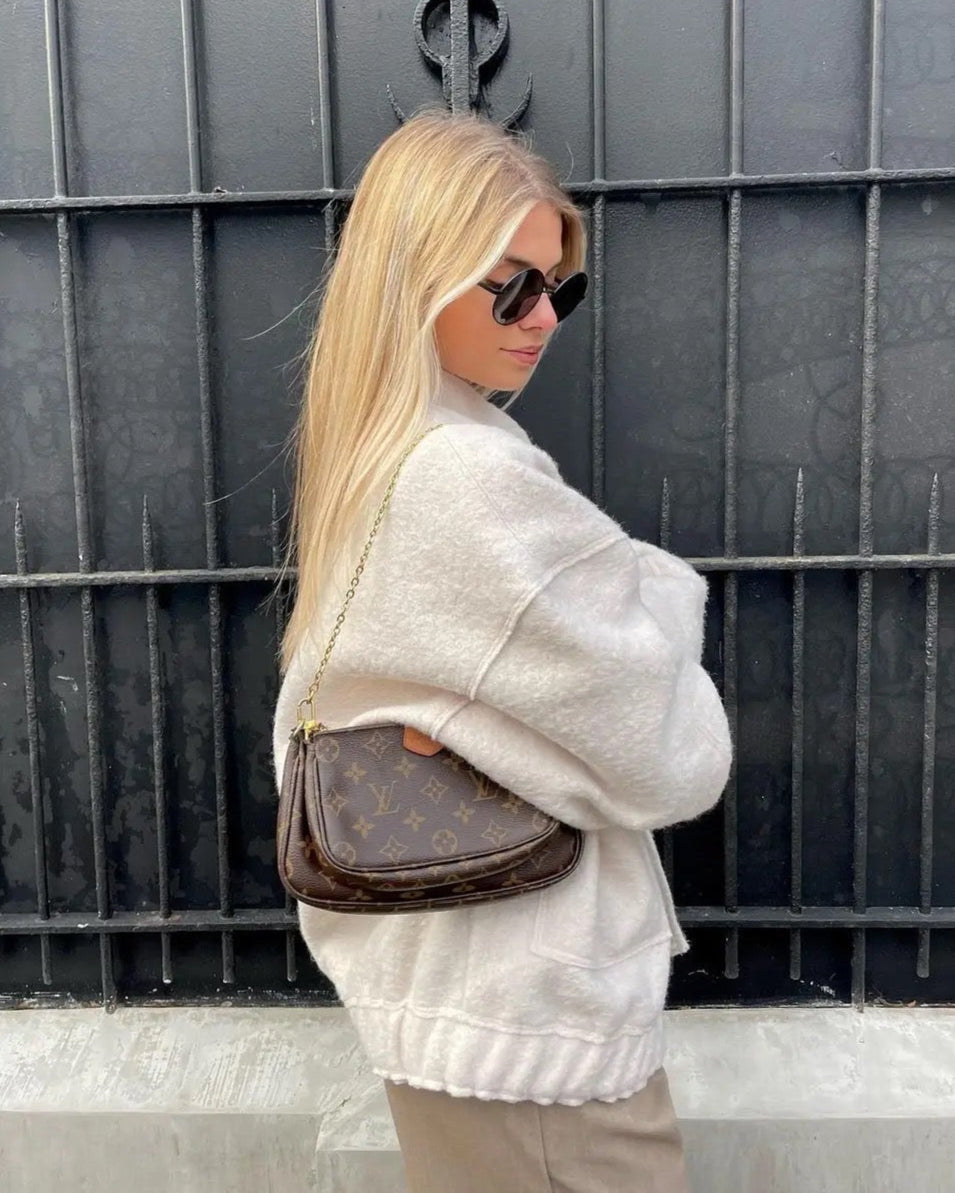 Bomber Primaverile da Donna Oversize con Design in Tweed