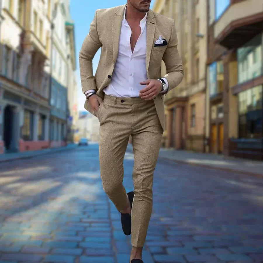 Completo da Uomo Due Pezzi con Blazer Slim Fit per Matrimonio o Cerimonia