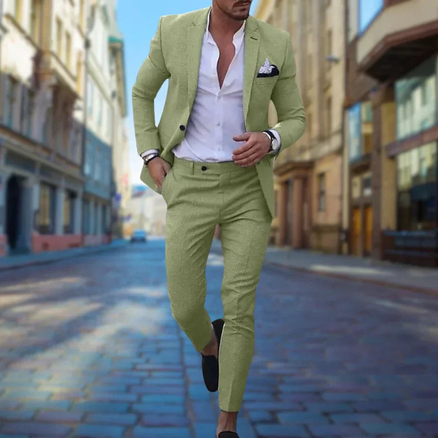 Completo da Uomo Due Pezzi con Blazer Slim Fit per Matrimonio o Cerimonia