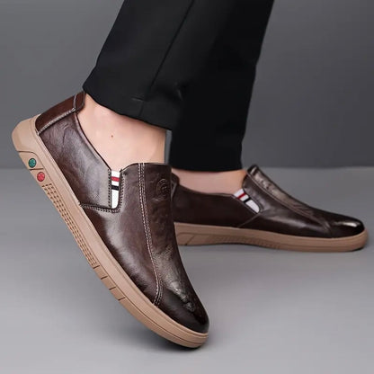 Men's Slip-On Moccasins with Padded Insole and Flexible Sole