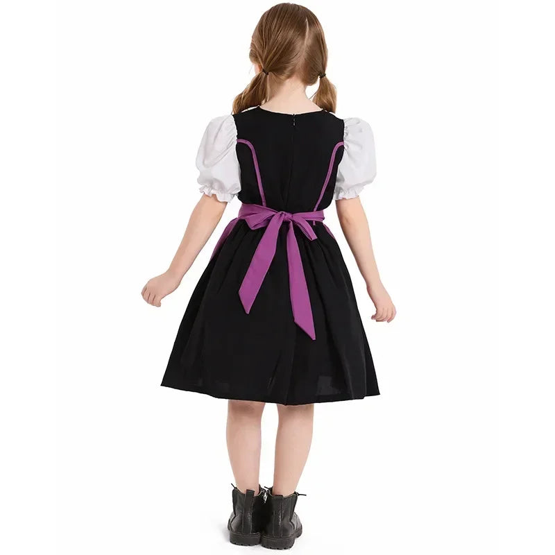 Dirndl da Bambina con Grembiule e Design Tradizionale