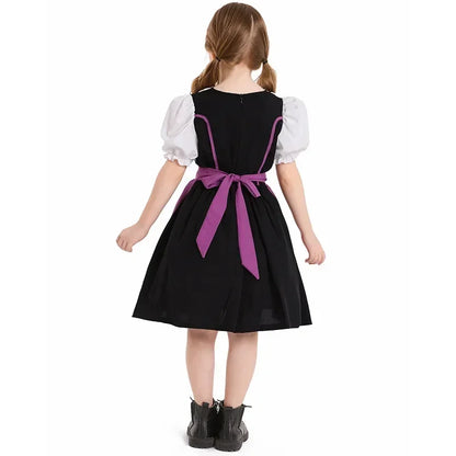 Dirndl da Bambina con Grembiule e Design Tradizionale