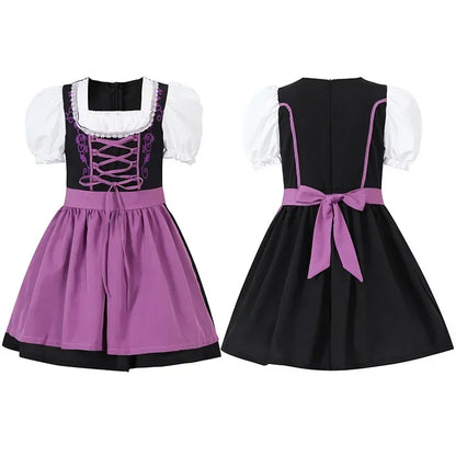 Dirndl da Bambina con Grembiule e Design Tradizionale