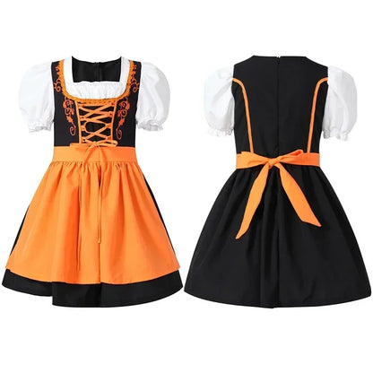 Dirndl da Bambina con Grembiule e Design Tradizionale