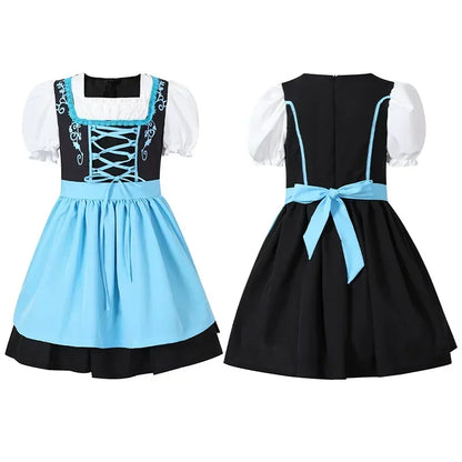 Dirndl da Bambina con Grembiule e Design Tradizionale