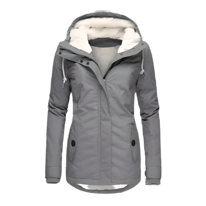 Cappotto Invernale da Donna Lungo Isolato Impermeabile con Cappuccio