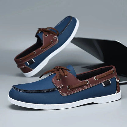 Mocassini da Uomo Tomaia Eco Slip On Cuciture a Contrasto Suola Leggera