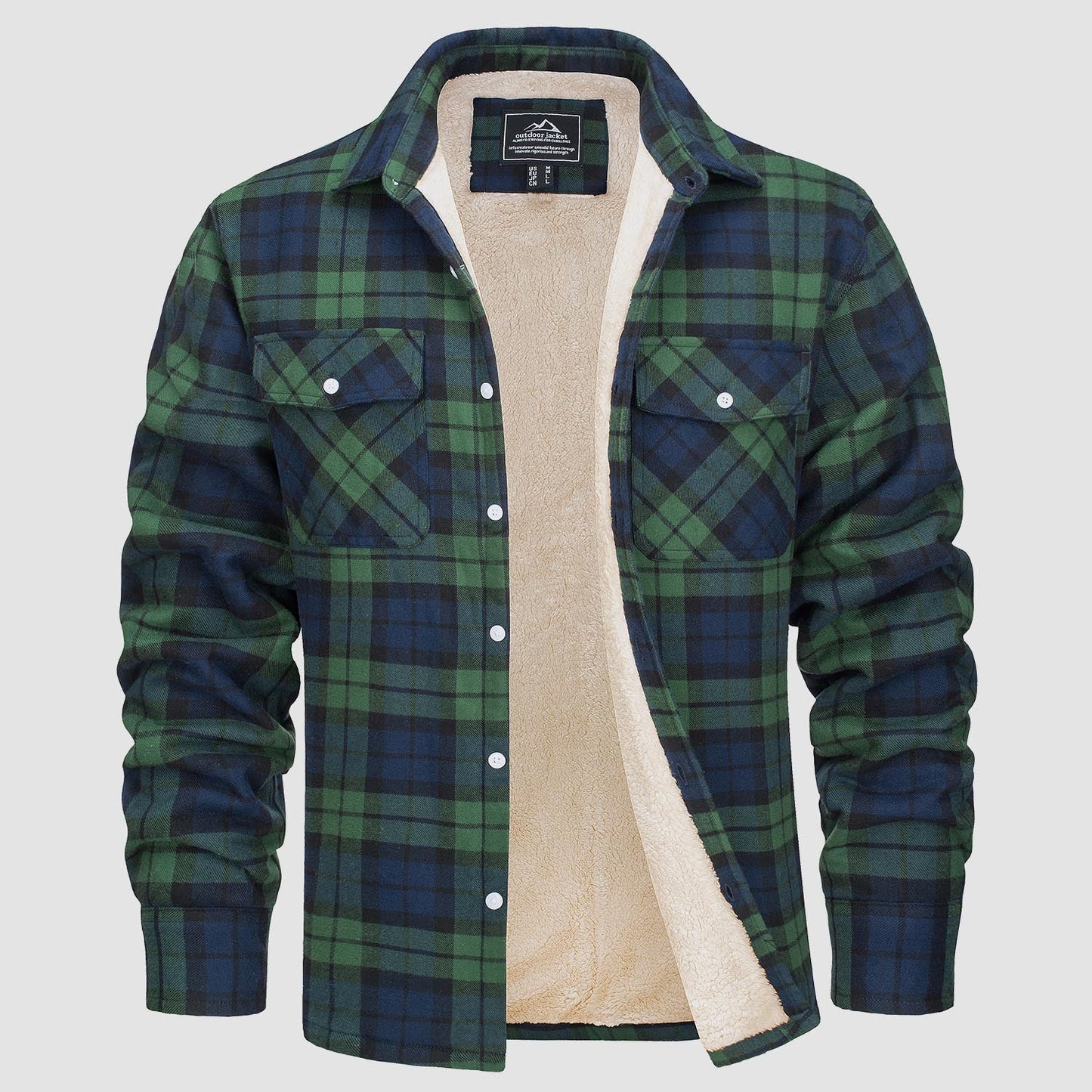Giacca Camicia Casual da Uomo con Tasche