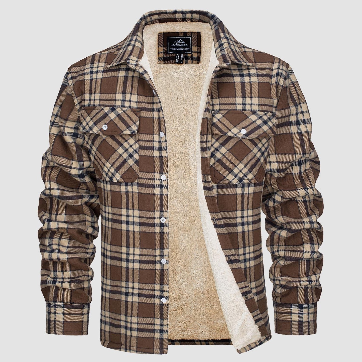Giacca Camicia Casual da Uomo con Tasche