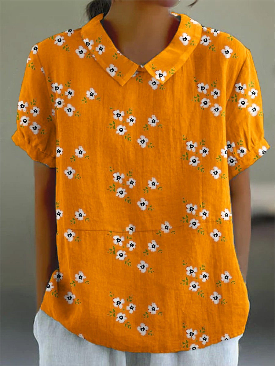 Blusa a maniche lunghe con stampa floreale I Ideale per la primavera e l'autunno