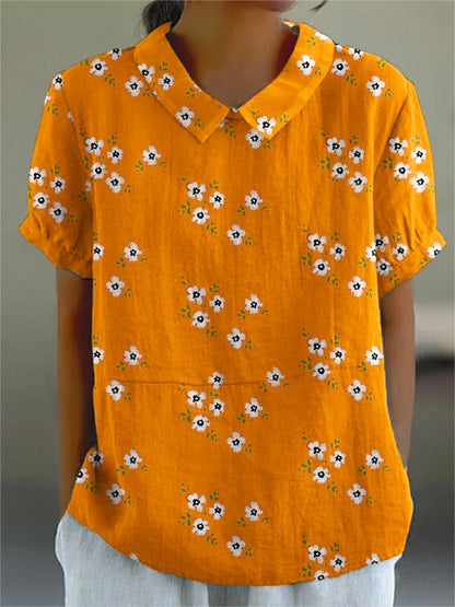 Blusa a maniche lunghe con stampa floreale I Ideale per la primavera e l'autunno