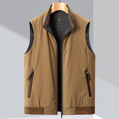 Gilet Leggero da Uomo con Design Reversibile, Fodera Termica ed Esterno Resistente