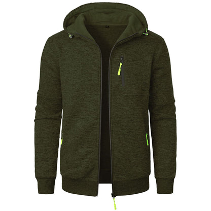 Cardigan con Cappuccio a Jacquard Uomo – Ideale per l'Autunno