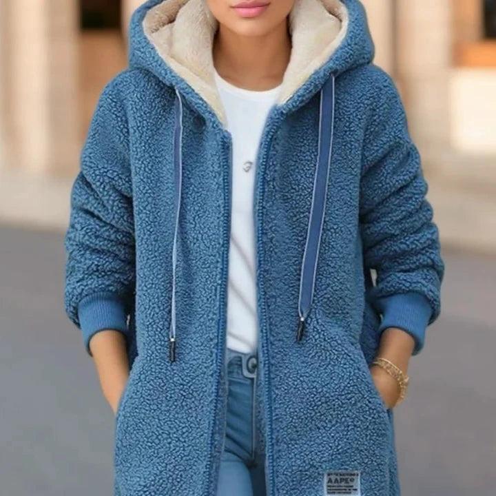 Cardigan Donna Autunno Bottoni Maniche Lunghe Maglia Liscia