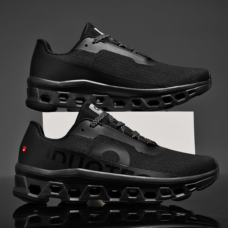 Sneakers Leggere da Uomo in Mesh con Suola Esagonale e Intersuola Ammortizzante