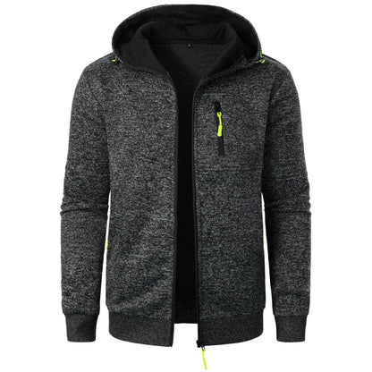 Cardigan con Cappuccio a Jacquard Uomo – Ideale per l'Autunno