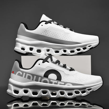 Sneakers Leggere da Uomo in Mesh con Suola Esagonale e Intersuola Ammortizzante