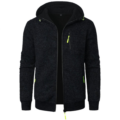 Cardigan con Cappuccio a Jacquard Uomo – Ideale per l'Autunno
