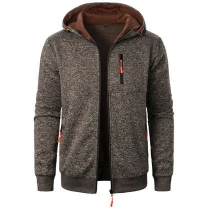 Cardigan con Cappuccio a Jacquard Uomo – Ideale per l'Autunno