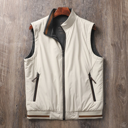 Gilet Leggero da Uomo con Design Reversibile, Fodera Termica ed Esterno Resistente