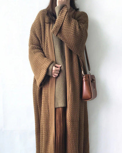 Cardigan Invernale da Donna Oversize in Maglia con Motivo