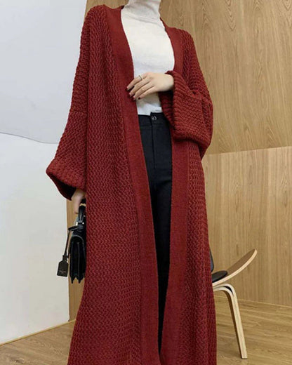 Cardigan Invernale da Donna Oversize in Maglia con Motivo