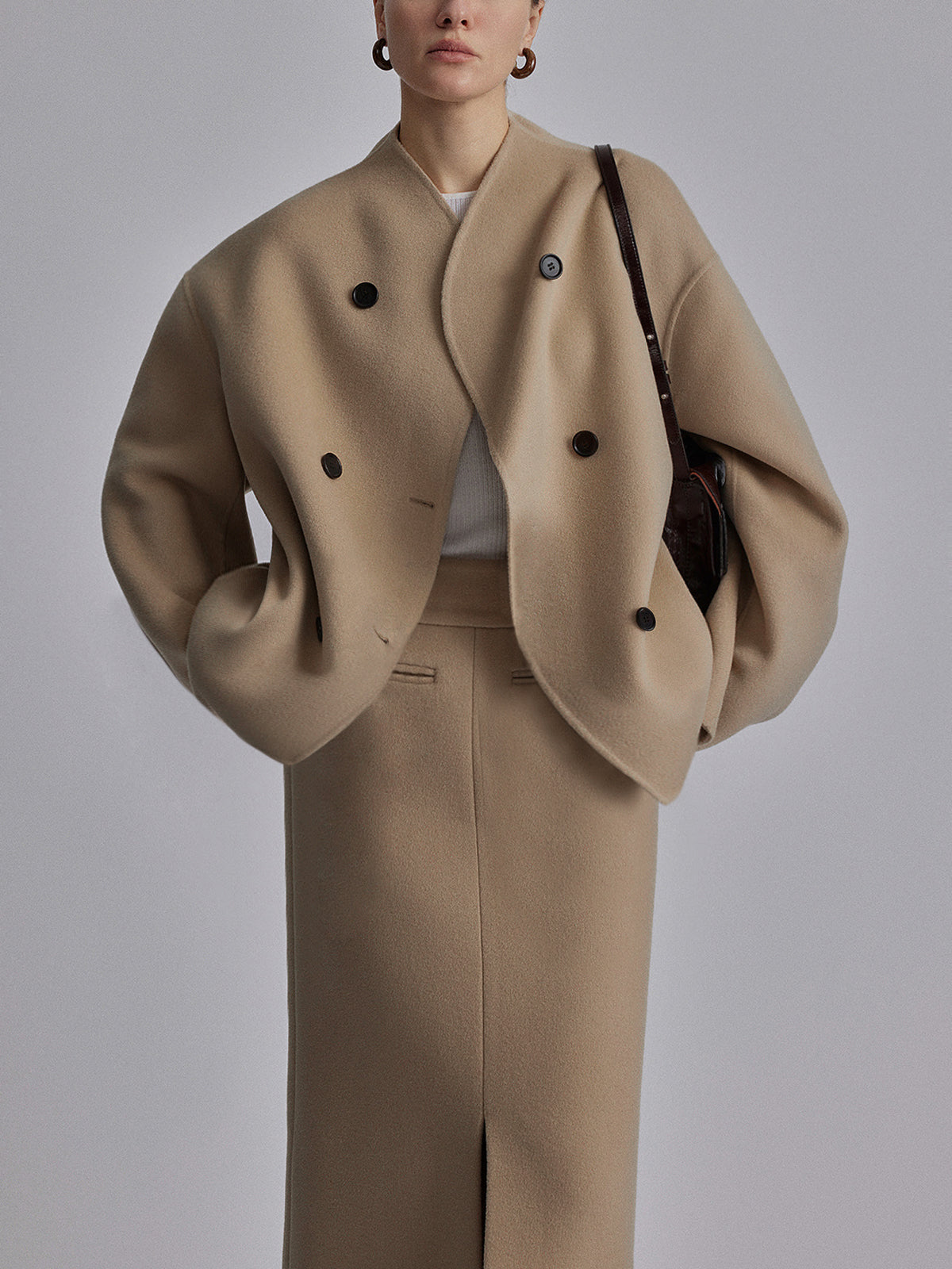 Giacca oversize con bottoni e maniche lunghe I Ideale per primavera e autunno